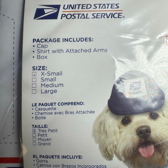 U.S. Mail Carrier Pup Costume X-small - Picture 2 of 4